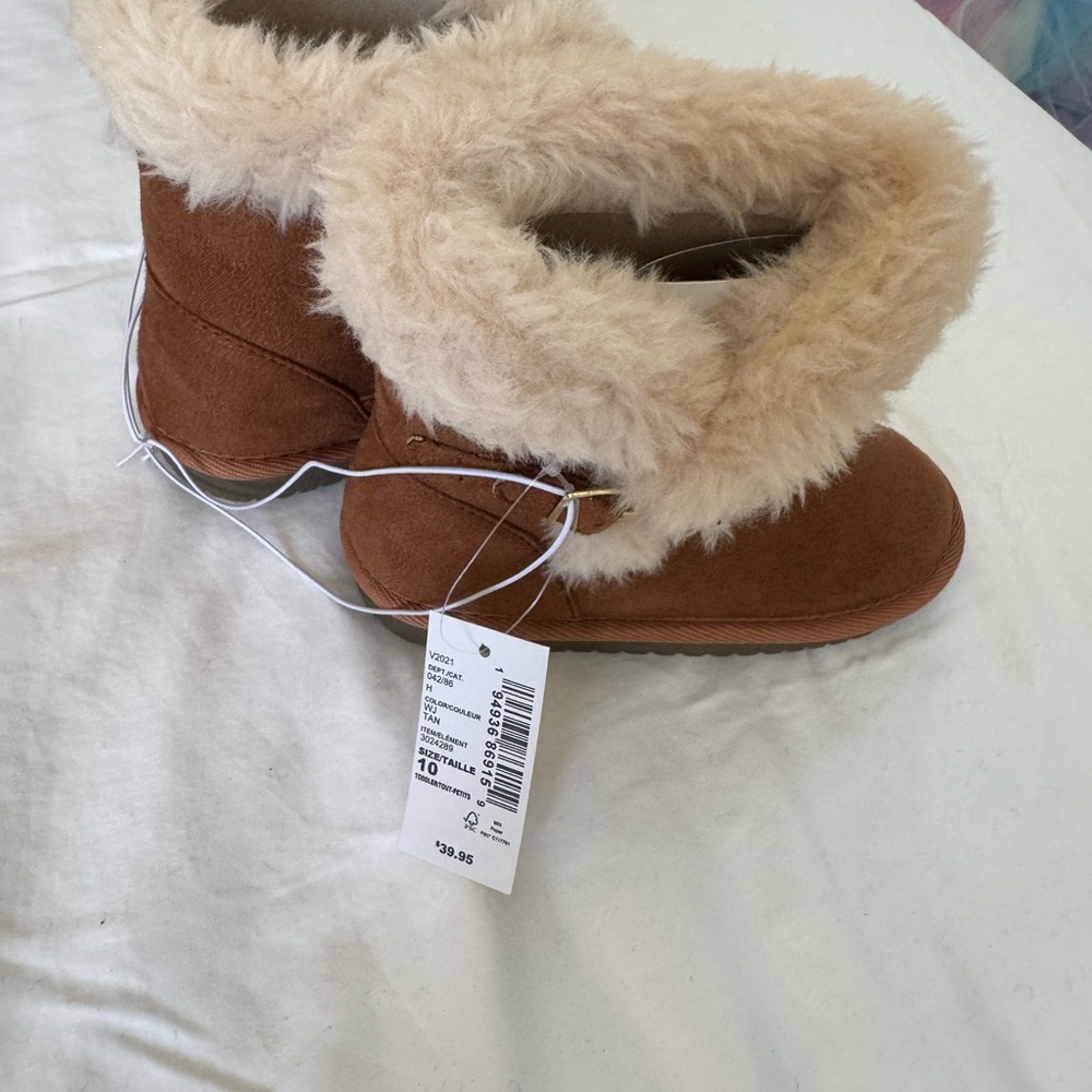 The Children's Place Brown and Cream Kids Boots